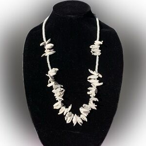 PANNEE by Panacea elegant genuine natural shell White Necklace 23” -27”